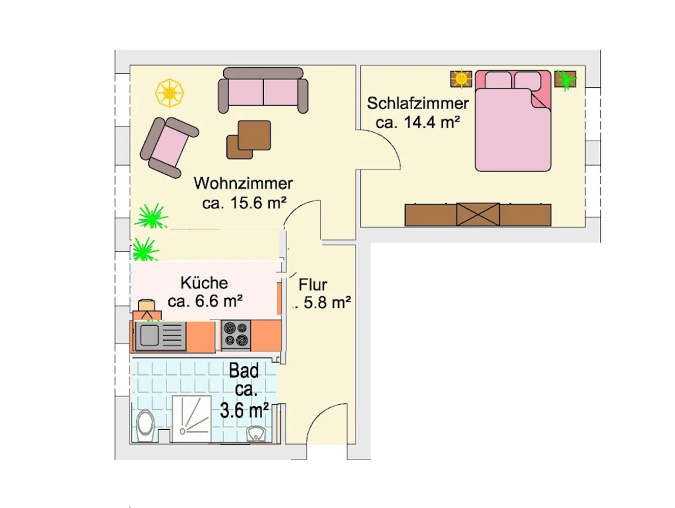 2 Zimmer Wohnung mit 46 m² in Rostock – Bild 10