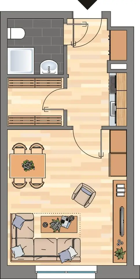 2 Zimmer Wohnung mit 31 m² in Wilhelmshaven – Bild 5