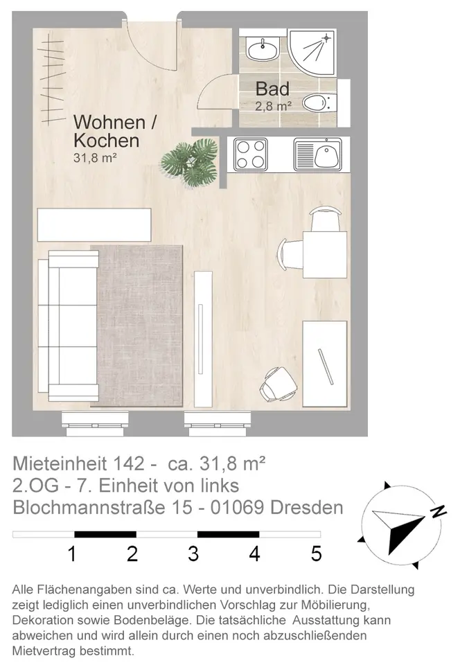 Studio mit 32 m² in Dresden – Bild 9