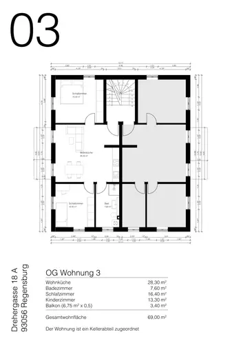 3 Zimmer Wohnung mit 69 m² in Regensburg – Bild 7