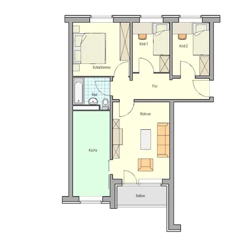 4 Zimmer Wohnung mit 68 m² in Rostock – Bild 3