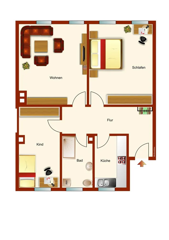 3 Zimmer Wohnung mit 75 m² in Görlitz – Bild 4