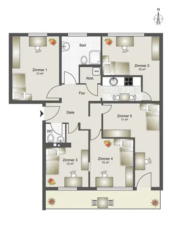 WG-Zimmer mit 13 m² in München – Bild 4