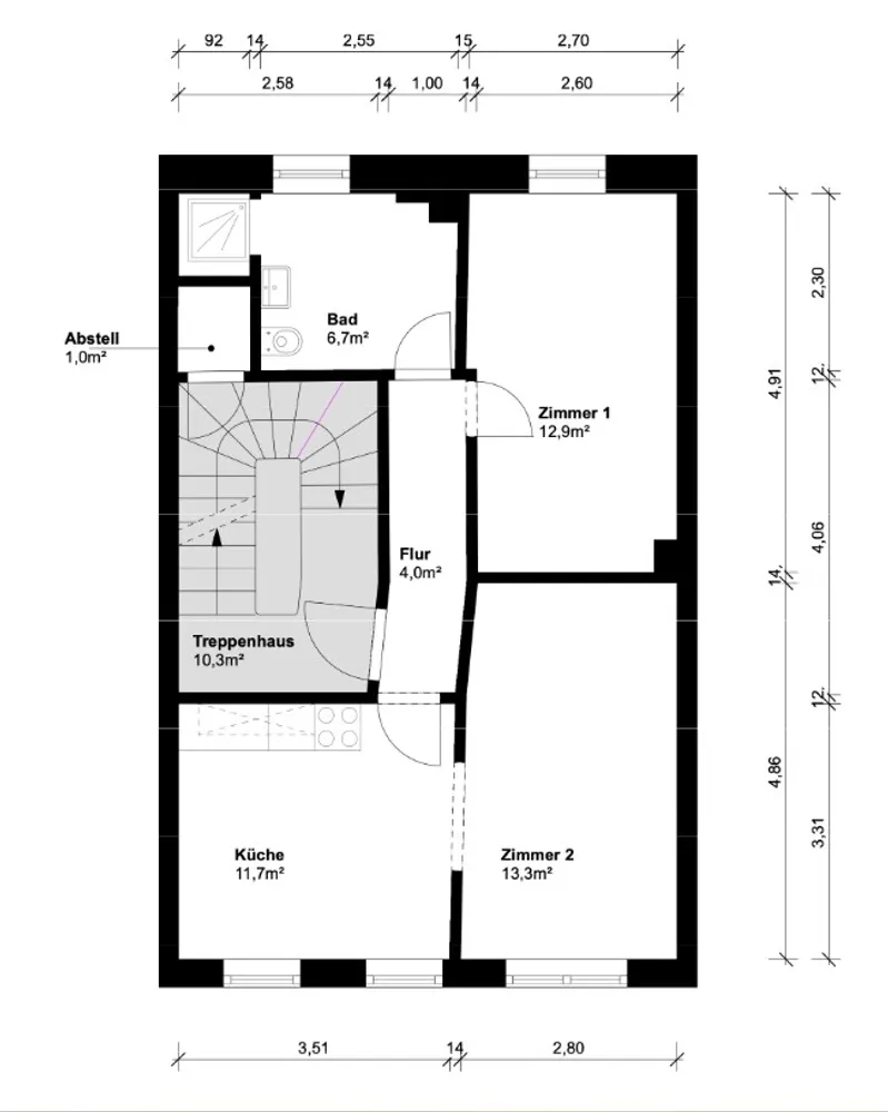 2 Zimmer Wohnung mit 48 m² in Lübeck – Bild 7