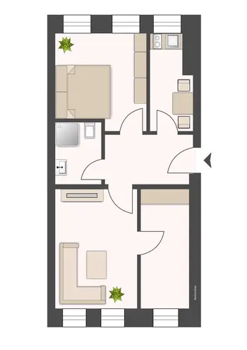 3 Zimmer Wohnung mit 48 m² in Leipzig – Bild 3