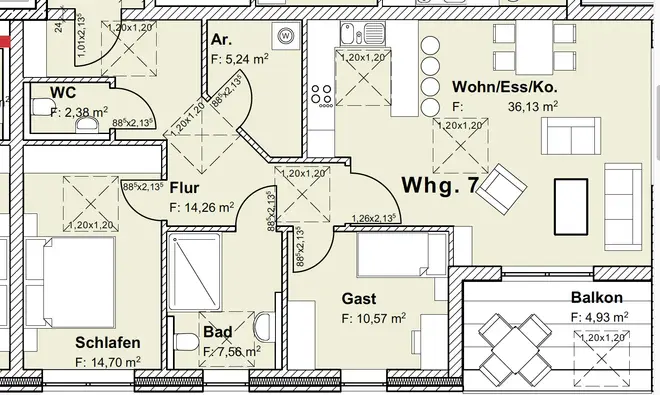 3 Zimmer Wohnung mit 95 m² in Münster – Bild 11