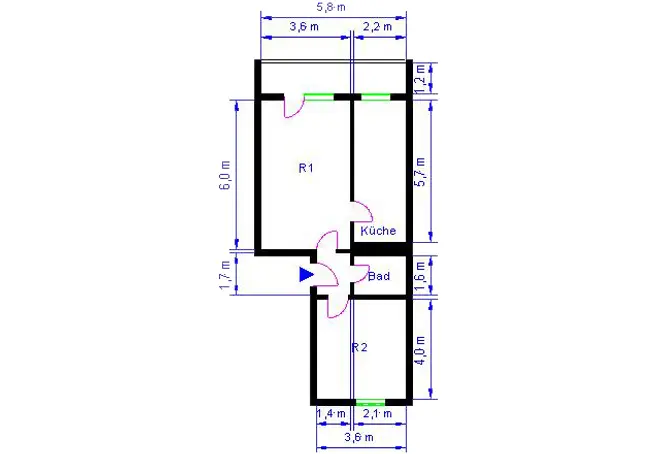 2 Zimmer Wohnung mit 56 m² in Magdeburg – Bild 3