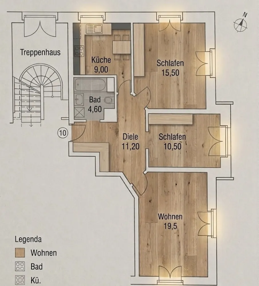 3 Zimmer Wohnung mit 70 m² in Dresden – Bild 11