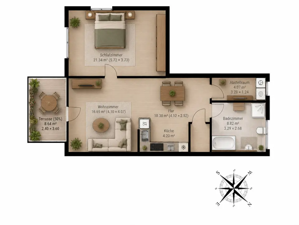 2 Zimmer Wohnung mit 71 m² in Schwerin – Bild 7