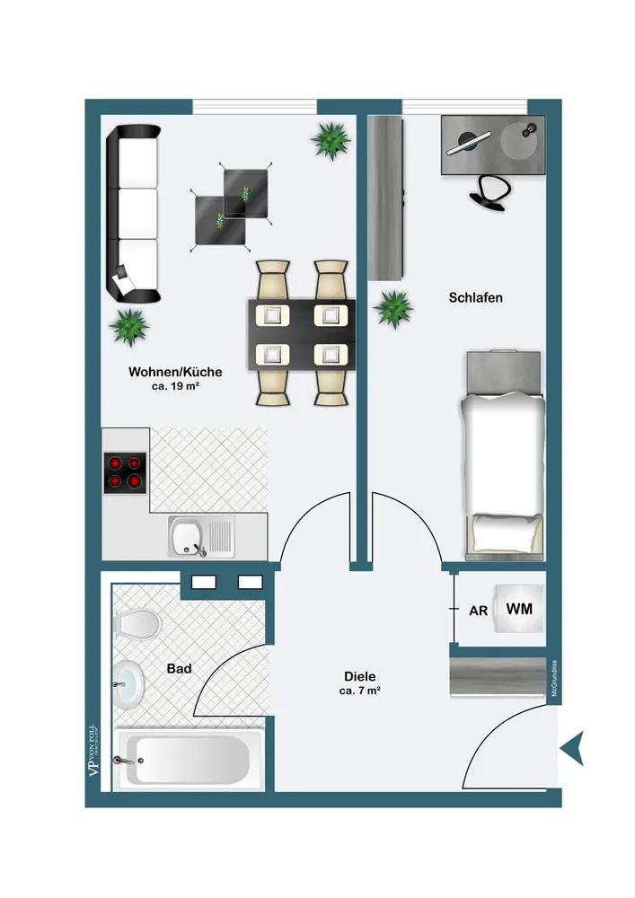 2 Zimmer Wohnung mit 38 m² in Ingolstadt – Bild 6