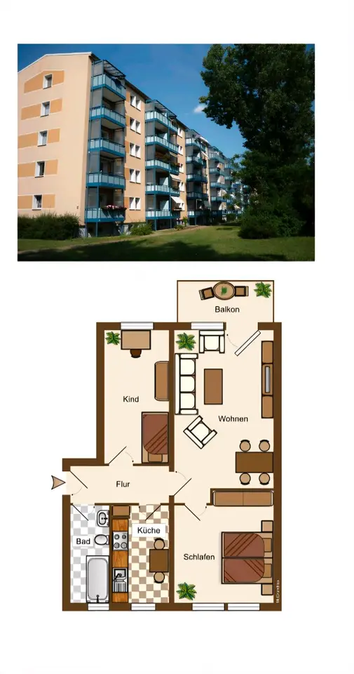 3 Zimmer Wohnung mit 61 m² in Cottbus – Bild 4