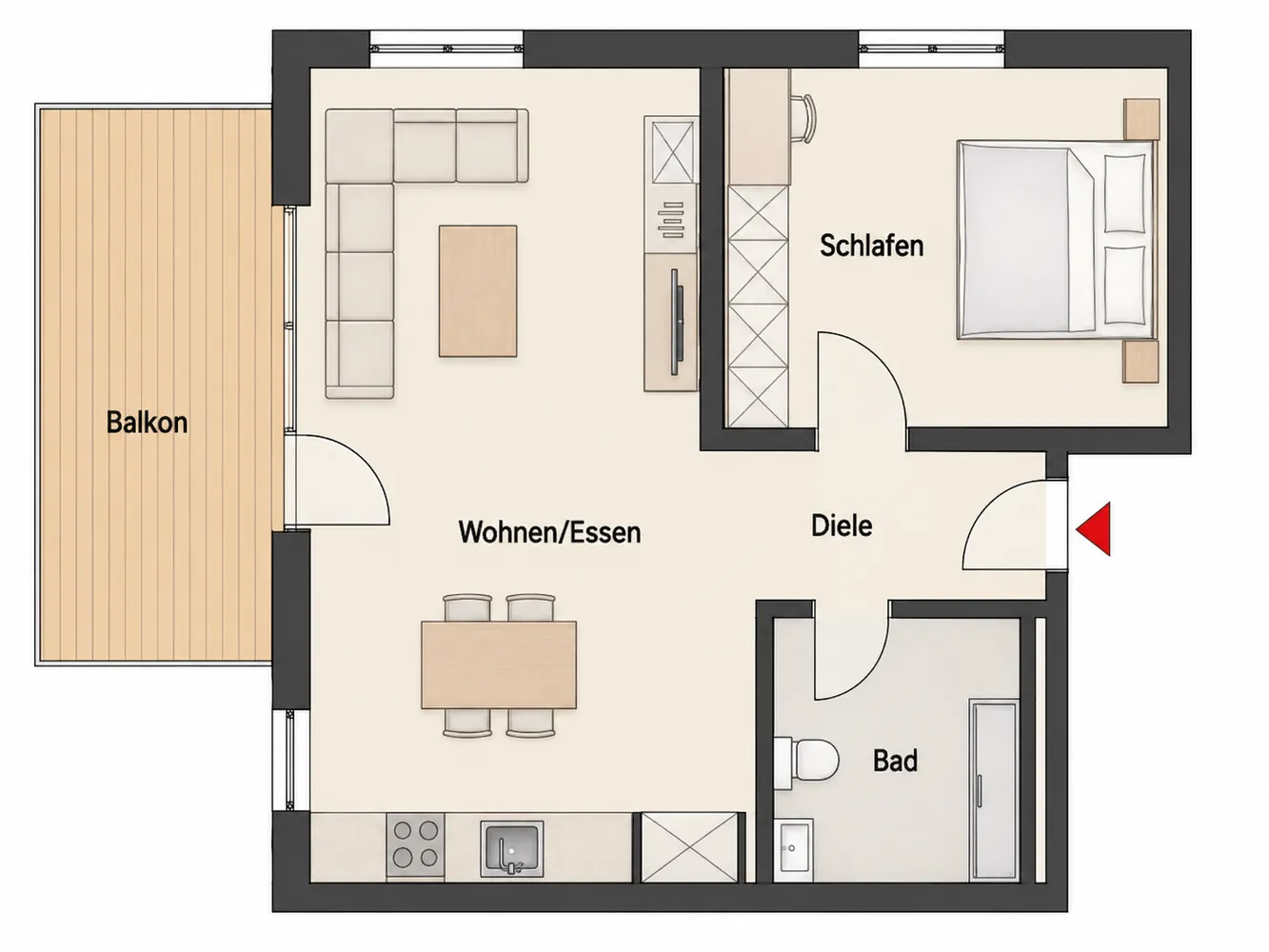 2 Zimmer Wohnung mit 57 m² in Marburg – Bild 8