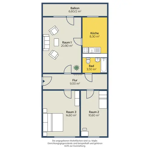 3 Zimmer Wohnung mit 70 m² in Leipzig – Bild 9