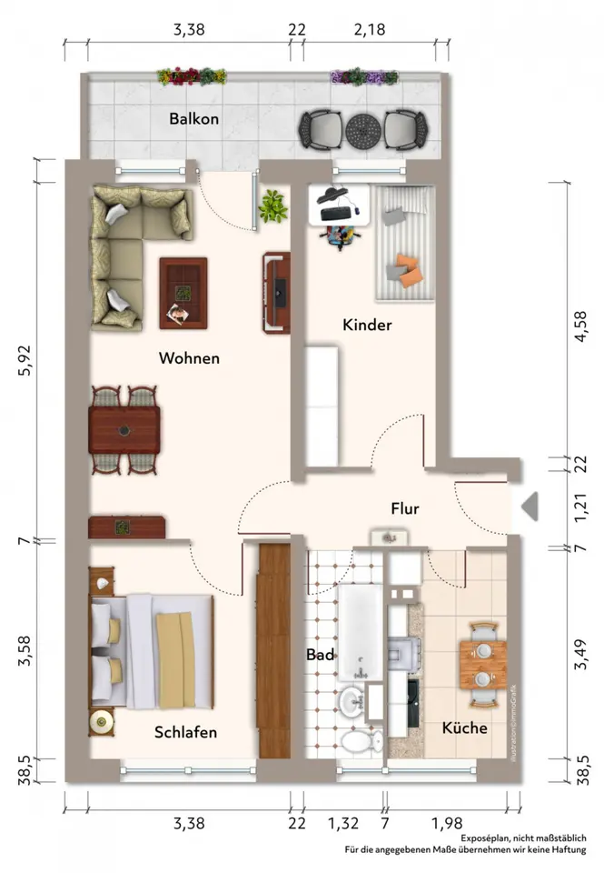 3 Zimmer Wohnung mit 60 m² in Bautzen – Bild 3