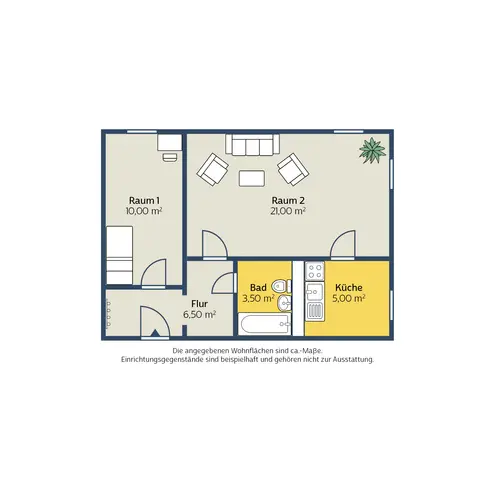 2 Zimmer Wohnung mit 46 m² in Leipzig – Bild 2