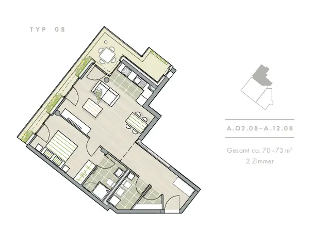 2 Zimmer Wohnung mit 72 m² in Freiburg im Breisgau – Bild 8