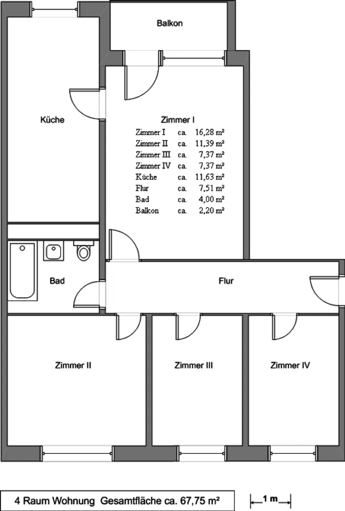4 Zimmer Wohnung mit 68 m² in Stralsund – Bild 9