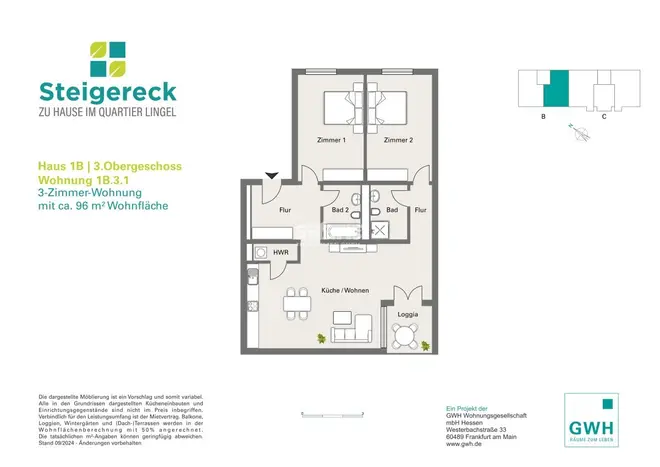 3 Zimmer Wohnung mit 96 m² in Erfurt – Bild 11