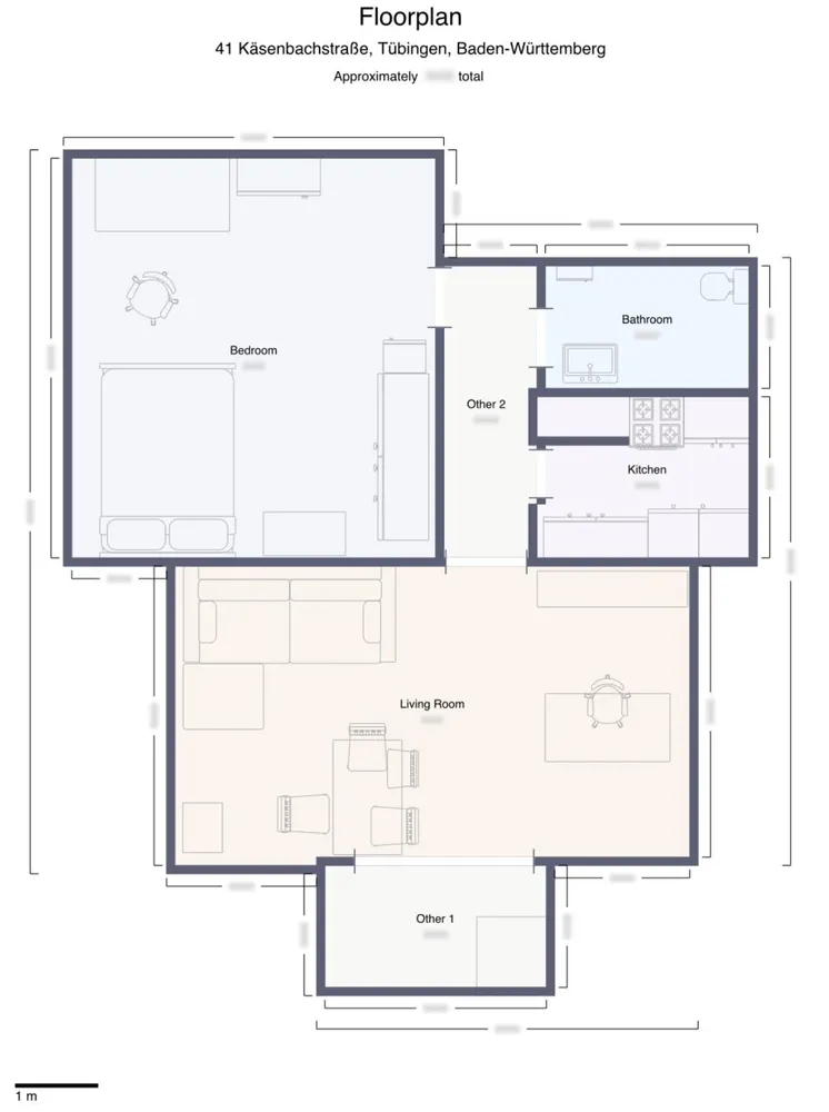 2 Zimmer Wohnung mit 72 m² in Tübingen – Bild 1