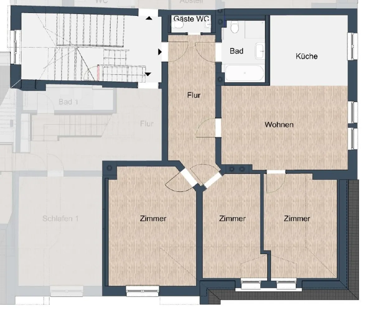 4 Zimmer Wohnung mit 98 m² in Dresden – Bild 2