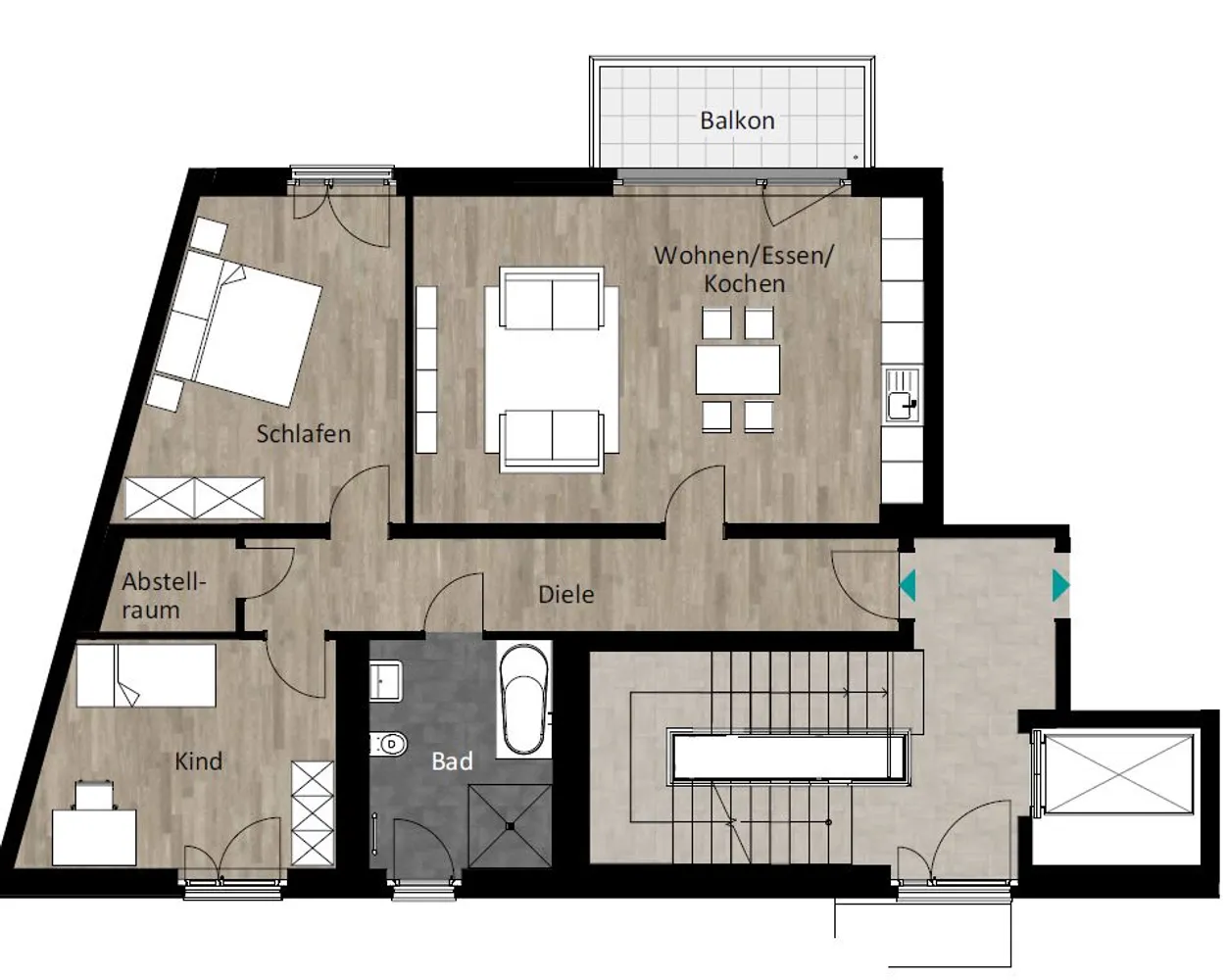 3 Zimmer Wohnung mit 92 m² in Bochum – Bild 3