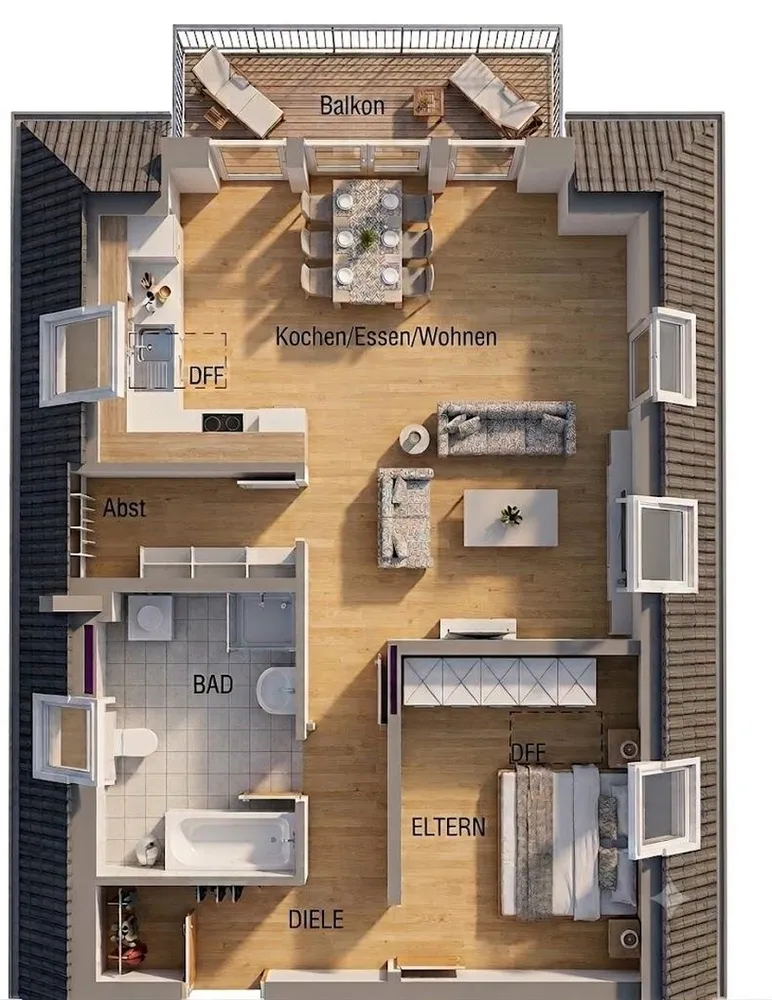 2 Zimmer Wohnung mit 65 m² in Landshut – Bild 2