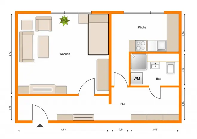2 Zimmer Wohnung mit 64 m² in Magdeburg – Bild 4
