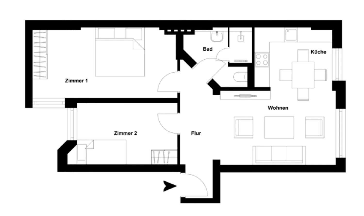 3 Zimmer Wohnung mit 63 m² in Hannover – Bild 2