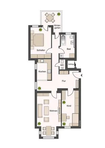 3 Zimmer Wohnung mit 104 m² in Leipzig – Bild 2