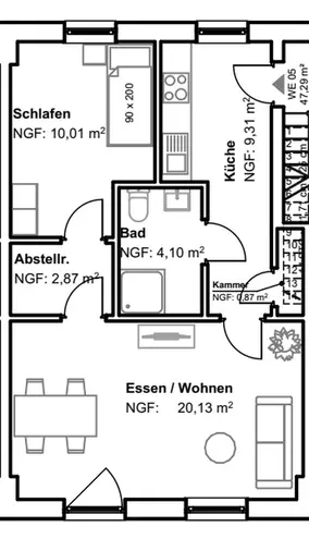 2 Zimmer Wohnung mit 42 m² in Marburg – Bild 10