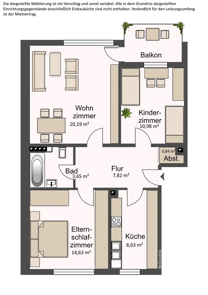 3 Zimmer Wohnung mit 70 m² in Darmstadt – Bild 3