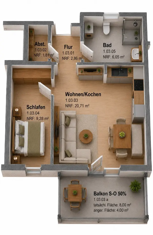 2 Zimmer Wohnung mit 45 m² in Neumünster – Bild 10