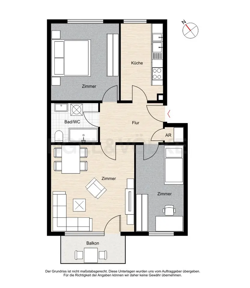 3 Zimmer Wohnung mit 75 m² in Würzburg – Bild 5
