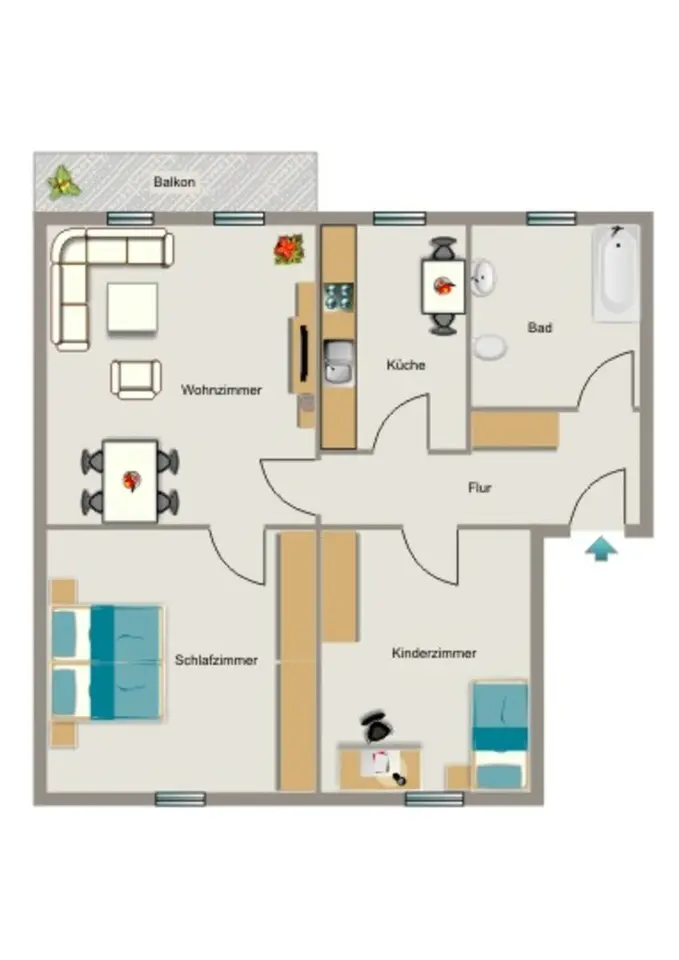 4 Zimmer Wohnung mit 60 m² in Bottrop – Bild 5