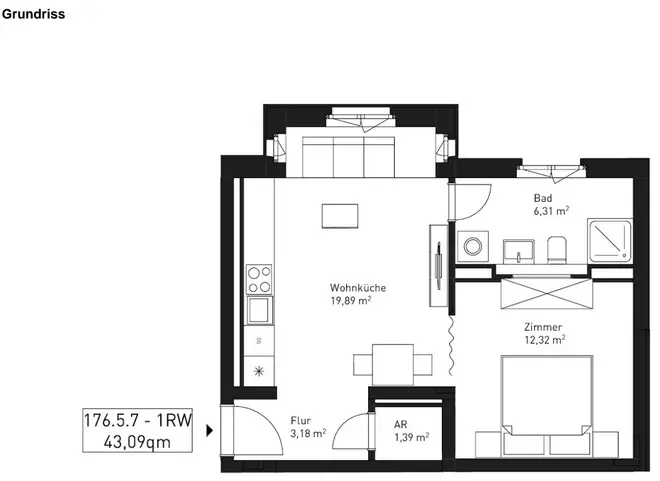 1 Zimmer Wohnung mit 43 m² in Leipzig – Bild 8