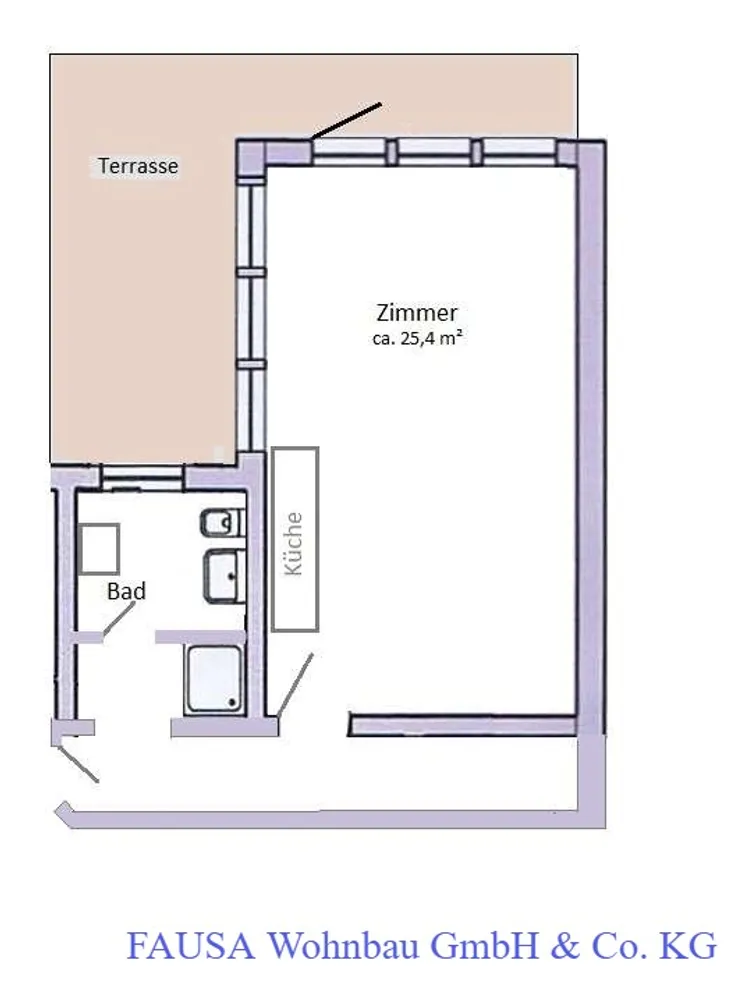 1 Zimmer Wohnung mit 35 m² in Bonn – Bild 5
