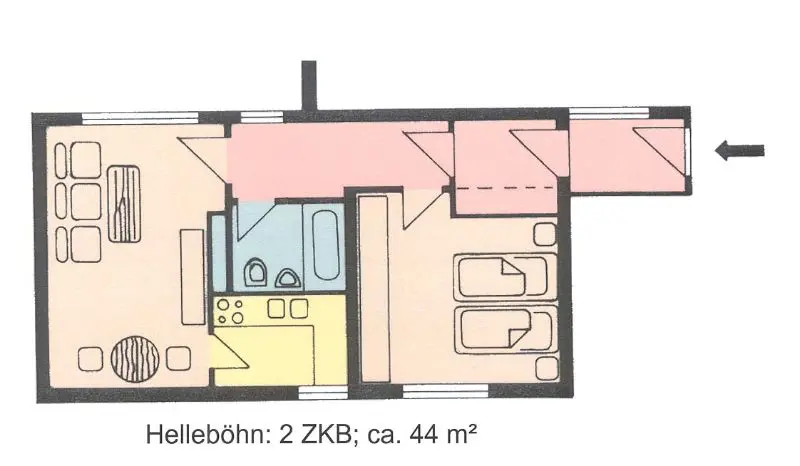 2 Zimmer Wohnung mit 45 m² in Kassel – Bild 5