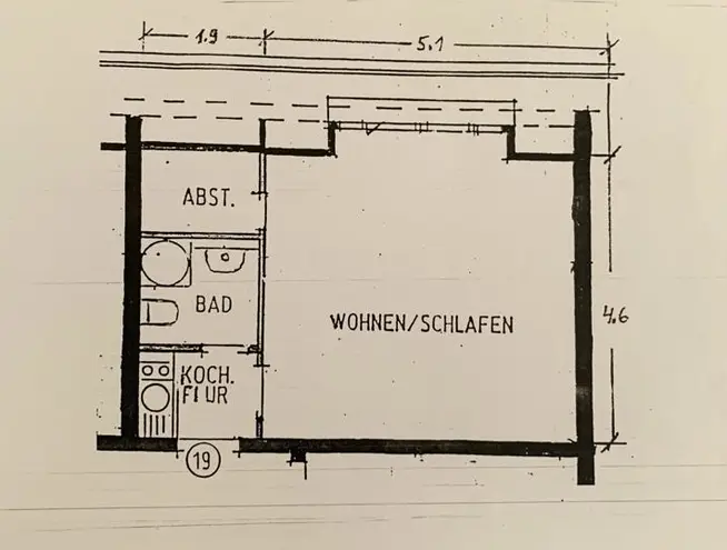 1 Zimmer Wohnung mit 28 m² in Heidelberg – Bild 7