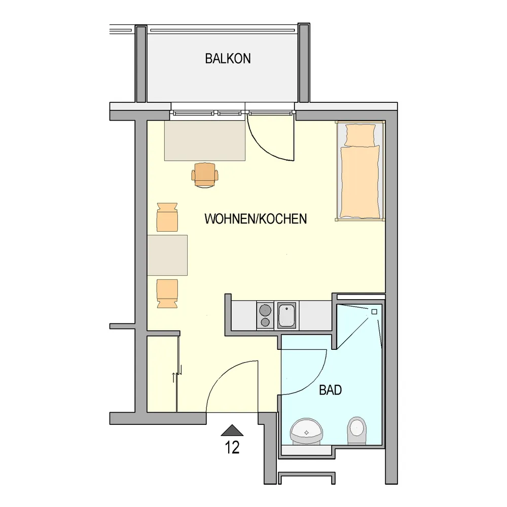 1 Zimmer Wohnung mit 31 m² in Heilbronn – Bild 5