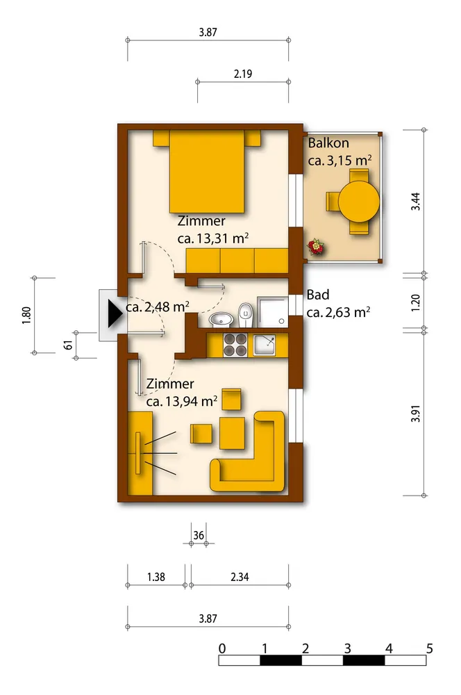 2 Zimmer Wohnung mit 36 m² in Hannover – Bild 6