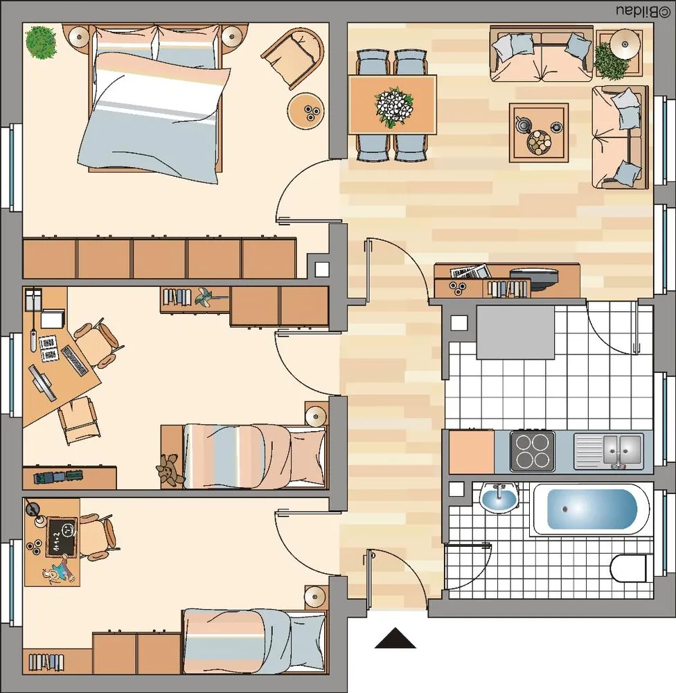 4 Zimmer Wohnung mit 66 m² in Essen – Bild 1