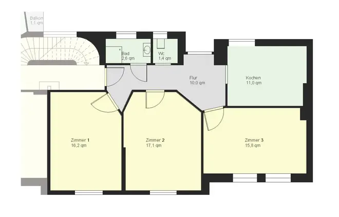 3 Zimmer Wohnung mit 71 m² in Wiesbaden – Bild 8