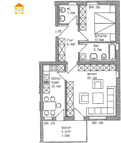 2 Zimmer Wohnung mit 66 m² in Chemnitz – Bild 2