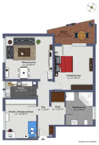3 Zimmer Wohnung mit 97 m² in Heidelberg – Bild 11