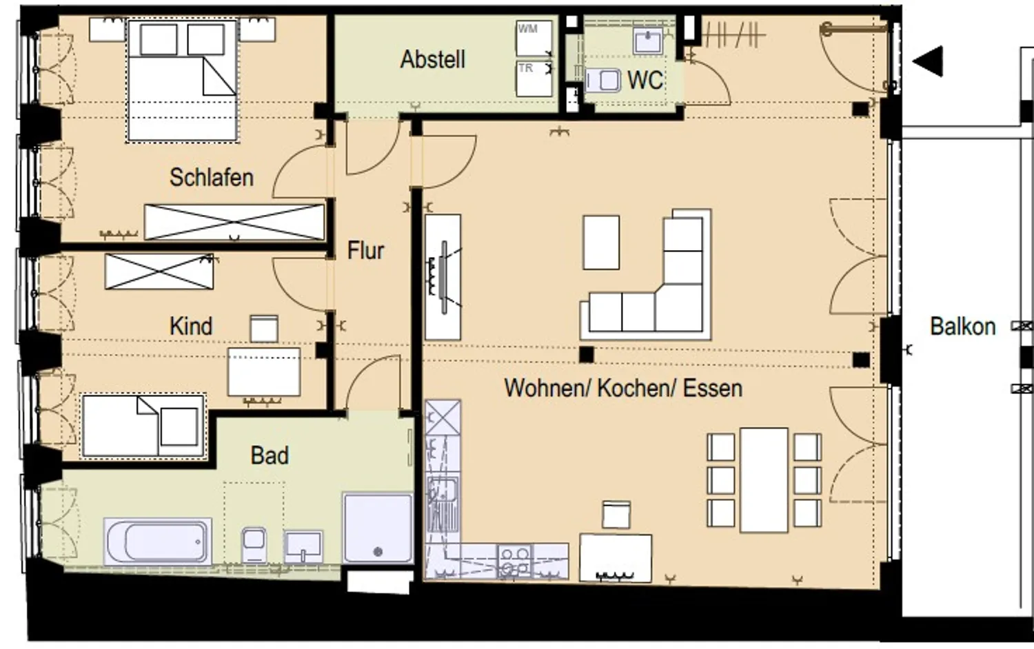 3 Zimmer Wohnung mit 134 m² in Augsburg – Bild 7