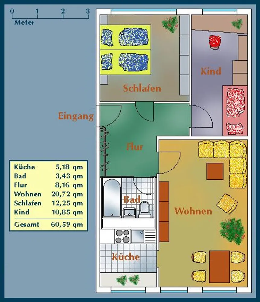 3 Zimmer Wohnung mit 61 m² in Dresden – Bild 2