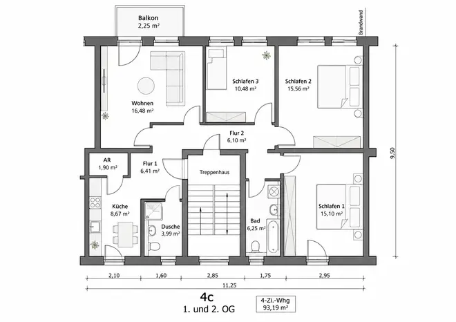 4 Zimmer Wohnung mit 92 m² in Magdeburg – Bild 12