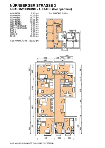 6 Zimmer Wohnung mit 124 m² in Dresden – Bild 2