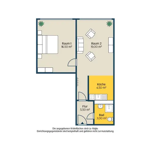 2 Zimmer Wohnung mit 48 m² in Leipzig – Bild 2