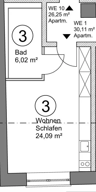 3 Zimmer Wohnung mit 48 m² in Herne – Bild 5